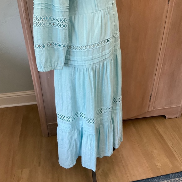 Max Studio Blue Gray Pleated Maxi Dress - Picture 12 of 16